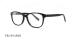 عینک طبی کائوچویی تروساردی - رنگ بدنه مشکی - عکاسی وحدت - زاویه سه رخ