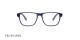 عینک طبی تروساردی فریم آبی کائوچویی VTR025 - عکاسی وحدت- زاویه رو به رو