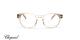 عینک طبی کائوچویی بدنه بژ-قهوه‌ای شیشه‌ای شوپارد - زاویه روبرو