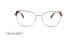 عینک طبی فلزی طرح گربه ای - گوشه بالا قرمز رنگ - عکاسی عینک وحدت - زاویه روبرو