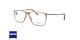 عینک طبی تیتانیوم مستطیلی زایس ZEISS ZS20017  - رنگ قهوه ای روشن و تیره - عکس زاویه سه رخ 