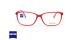 عینک طبی کائوچویی-تیتانیوم زایس ZEISS ZS10008 - قرمز - زاویه روبرو