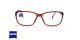 عینک طبی کائوچویی مستطیلی زایس - رنگ قرمز - عکس زاویه روبرو