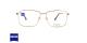 عینک طبی مربعی فلزی زایس مدل ZS40024 - جنس تیتانیوم - رنگ طلایی مشکی - عکس زاویه روبرو
