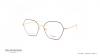 عینک طبی زنانه هیکمن فریم چندضلعی فلزی طلایی و مشکی - عکس از زاویه سه رخ
