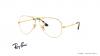 عینک طبی خلبانی ری بن فریم فلزی طلایی - عکس از زاویه سه رخ