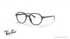 عینک طبی چند ضلعی ری بن فریم استات رنگ مشکی - عکس از زاویه سه رخ