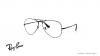 عینک طبی ری بن فریم فلزی خلبانی رنگ مشکی - عکس از زاویه سه رخ 