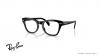 عینک طبی ری بن فریم کائوچویی مربعی رنگ مشکی - عکس از زاویه سه رخ