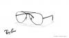عینک طبی ری بن فریم فلزی خلبانی رنگ مشکی - عکس از زاویه سه رخ 