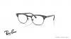 عینک طبی ری بن مدل کلاب مستر فریم کائوچویی فلزی به رنگ طوسی مشکی براق - عکس از زاویه سه رخ
