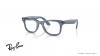 عینک طبی ری بن فریم ویفرر به رنگ آبی سیر براق - عکس از زاویه سه رخ