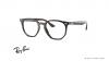 عینک طبی کائوچویی ری بن فریم چندضلعی - رنگ قهوه ای هاوانا - عکس از زاویه سه رخ