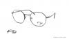 عینک طبی تیتانیومی فلر فریم چندضلعی نقره ای - عکس از زاویه سه رخ