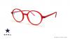 عینک طبی گرد کائوچویی اپال با عدسی بلوکنترل رنگ قرمز - عکس زاویه سه رخ
