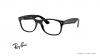 عینک طبی کائوچویی ری بن فریم مدل ویفرر مشکی - عکی از زاویه سه رخ