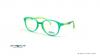 عینک طبی بچگانه سنترواستایل فریم کائوچویی بیضی رنگ سبز - عکس از زاویه سه رخ