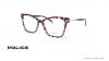 عینک طبی زنانه پلیس فریم کائوچویی زاویه دار گربه ای چند رنگ صورتی - عکس از زاویه سه رخ