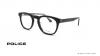 عینک طبی پلیس فریم کائوچویی شبه مربعی مشکی - عکس از زاویه سه رخ