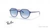 عینک آفتابی کائوچویی چندضلعی ری بن - رنگ آبی - عکس از زاویه سه رخ