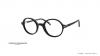 عینک طبی گرد کائوچویی جورجیو والماسو فریم مشکی - عکس از زاویه سه رخ