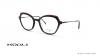 عینک طبی زنانه کوالی فریم کائوچویی مشکی با ابرویی زرشکی - عکس از زاویه سه رخ