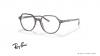عینک طبی کائوچویی ری بن فریم چندضلعی - رنگ طوسی شیشه ای - عکس از زاویه سه رخ