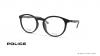 عینک طبی پلیس فریم کائوچویی گرد رنگ مشکی - عکس از زاویه سه رخ