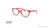 عینک طبی بچگانه دیورسو فریم کائوچویی بیضی رنگ قرمز - عکس از زاویه سه رخ 