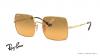 عینک آفتابی ری بن EVOLVE RB1971- فریم طلایی و رنگ عدسی قهوه ای - اپتیک وحدت - عکس از زاویه سه رخ