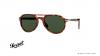 عینک آفتابی پرسول مدل پروفسور فریم کائوچویی قهوه ای هاوانا و عدسی سبز- عکس از زاویه سه رخ