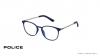 عینک بیضی طبی پلیس - POLICE VPL554 - رنگ فریم آبی - اپتیک وحدت - عکس زاویه سه رخ