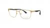 عینک طبی زینیا مربعی شکل طلایی رنگ - زاویه سه رخ