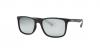 عینک آفتابی مستطیلی زینیا خاکستری جیوه ای با بدنه مشکی - عکاسی توسط عینک وحدت - زاویه ی راست به چپ