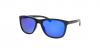 عینک آفتابی مستطیلی زینیا عدسی آبی با بدنه مشکی - عکاسی توسط عینک وحدت - زاویه ی راست به چپ