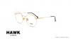 عینک طبی فلزی هاوک - HAWK HW7234 - رنگ طلایی - عکاسی وحدت - عکس از زاویه سه رخ