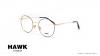 عینک طبی فلزی هاوک - HAWK HW7234 - رنگ مشکی طلایی - عکاسی وحدت - عکس زاویه سه رخ