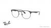 عینک طبی ریبن گرد از جنس استیل - بدنه مشکی - زاویه سه رخ
